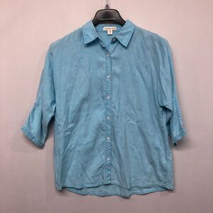 Coldwater Creek Blue Button Down Shirt